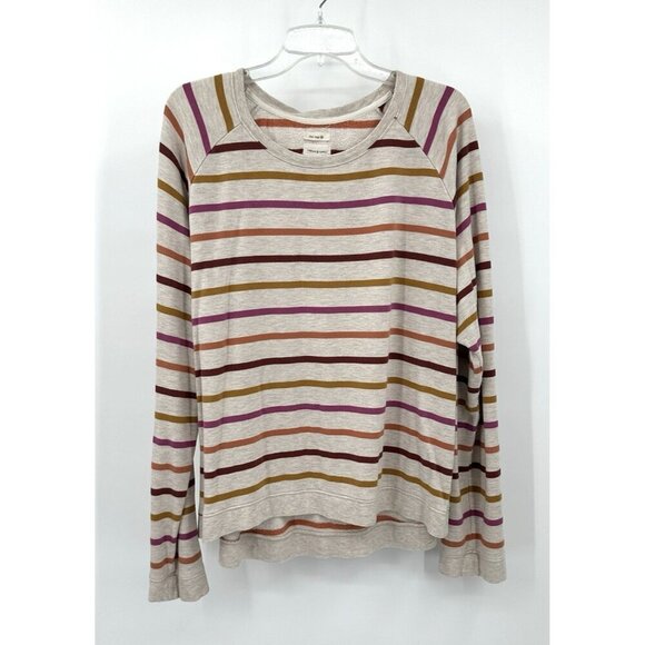 Thread & Supply Tops - THREAD & SUPPLY sweatshirt that cozy life striped cotton knit casual plus 2X